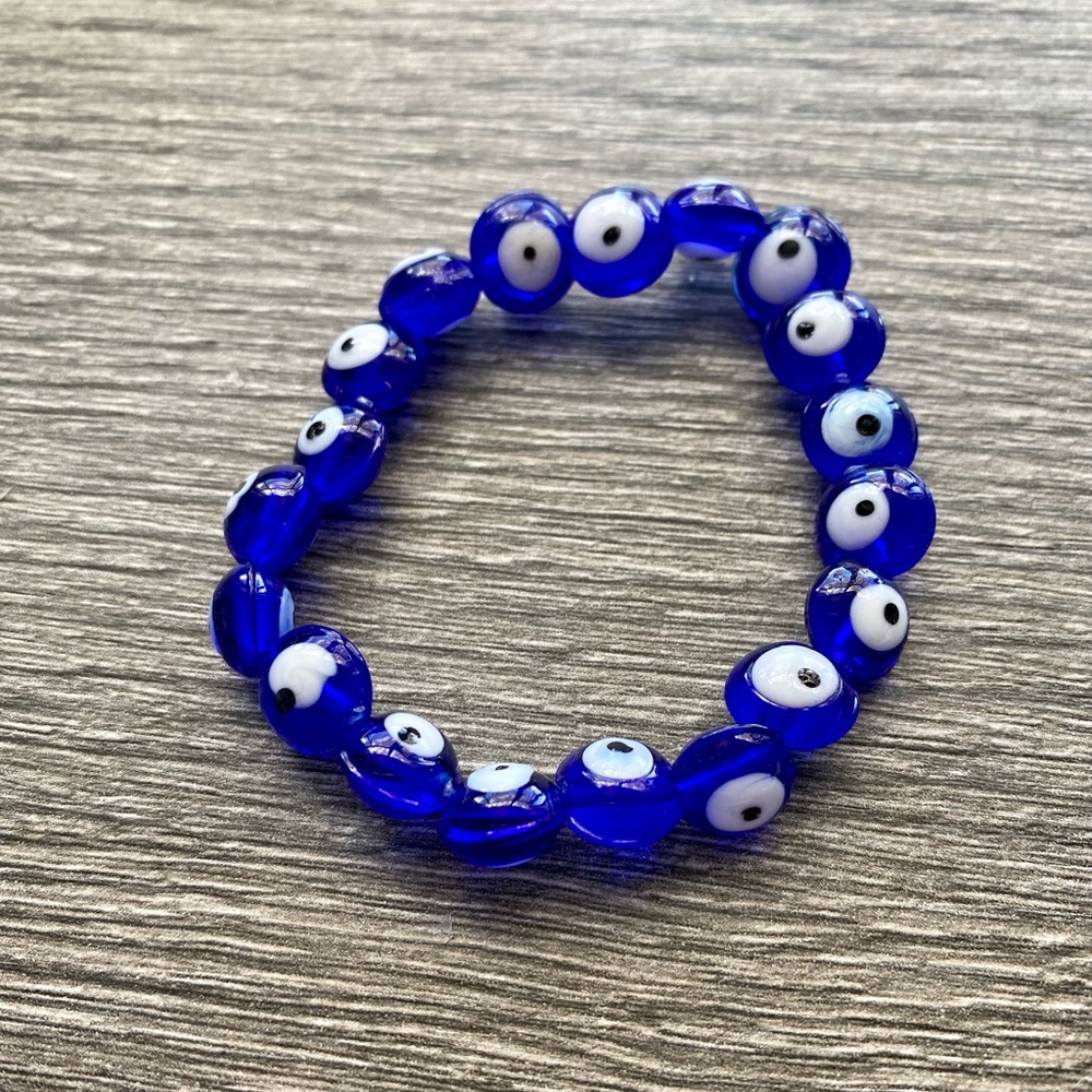 Evil eye bracelet.  One size